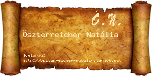Öszterreicher Natália névjegykártya